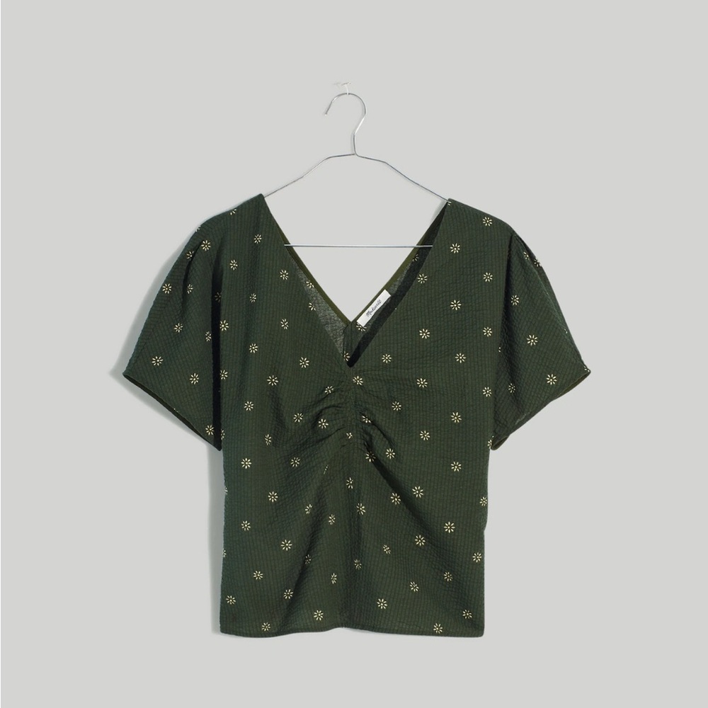 Madewell Voile Puff-Sleeve Top in Floral